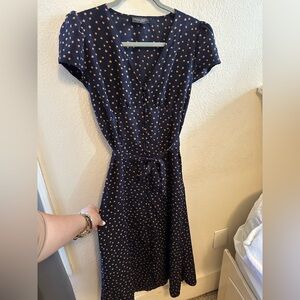 Navy Blue Star Print Women's Dress size small